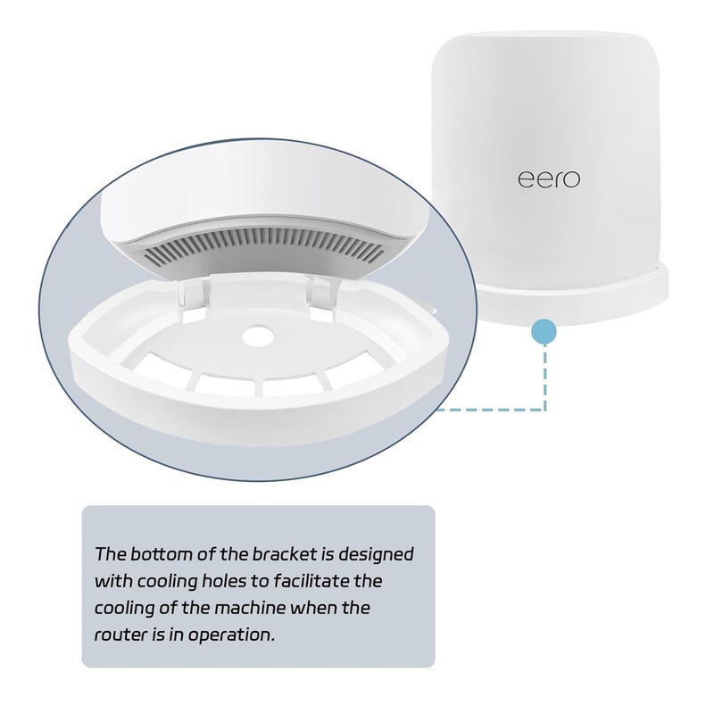 Huafly 1pcs Wall Mount Bracket for eero Max 7 WiFi, Effortless Installation No Messy Wires Space Saving, Strong ABS Holder, Cable Management at Home & Office (eero Max 7 Mount,1Pcs) - Image 2
